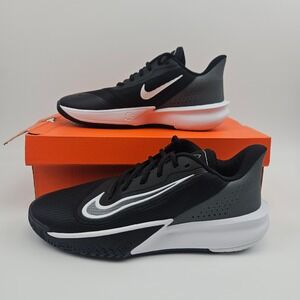 Nike Precision 7 Basketball Shoes Mens Siz 10.5 Black White Iron Grey FN4322-005